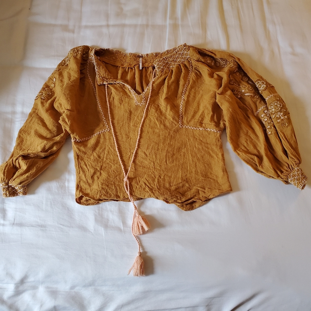 Embroidered linen free people